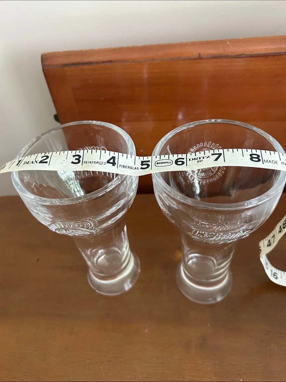 Vintage Miller Chill Clear Thick Pint Glasses - Set of 2